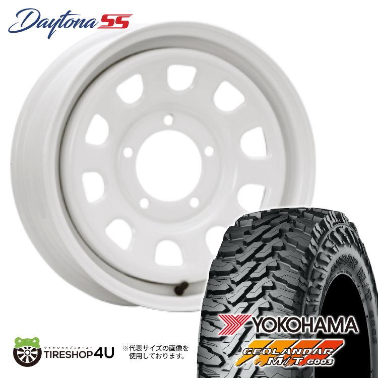 4本セット MLJ DAYTONA SS 16x5.5J 5/139.7 +20 WH YOKOHAMA GEOLANDAR M/T G003 215/70R16 ジムニー JB64 JB23 W :DAYTONASS 1655 5H139 20 WH G003 2157016:TIRE SHOP 4U 4号店