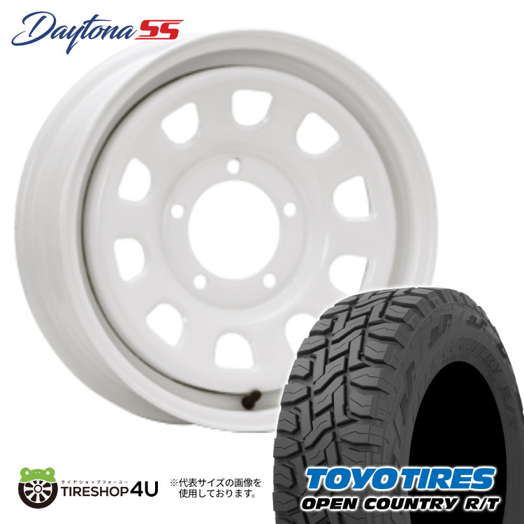 4本セット MLJ DAYTONA SS 16x5.5J 5/139.7 +20 WH TOYO OPEN COUNTRY R/T 185/85R16 ブラックレター ジムニー JB64 JB23 W :DAYTONASS 1655 5H139 20 WH OPEN RT 1858516:TIRE SHOP 4U 4号店