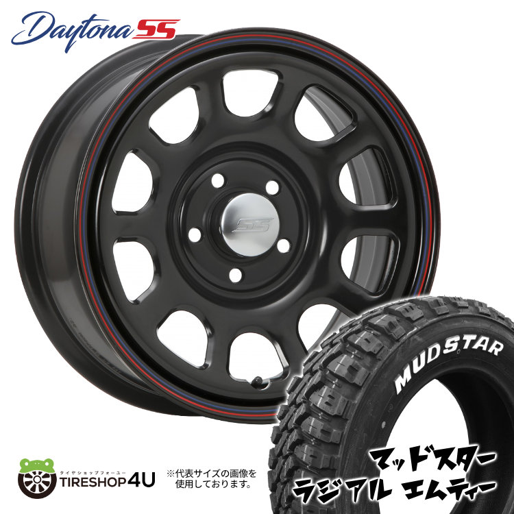 3つ目　デイトナ　スチール　16インチ　オールテレーン　235/70r16 4本セット DAYTONA SS デイトナSS 16x7.0J 5/114.3 +35 BK TOYO
