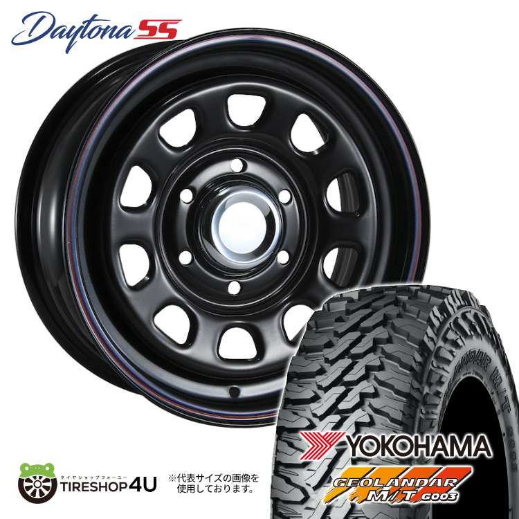 4本セット DAYTONA SS デイトナSS 16x7.0J 6/139.7 +38 BK ジオランダー M/T G003 215/70R16 ハイエース 200系 :DAYTONASS 1670 6H139 38 BK G003 2157016 2:TIRE SHOP 4U 4号店