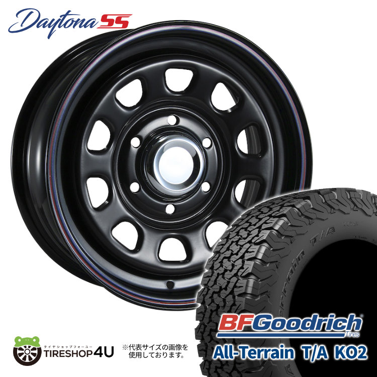 4本セット MLJ DAYTONA SS 16x6.5J 6/139.7 +45 BK BFGoodrich All Terrain T/A KO2 215/65R16 RBL NV350 キャラバン :DAYTONASS 1665 6H139 45 BK KO2 2156516:TIRE SHOP 4U 4号店