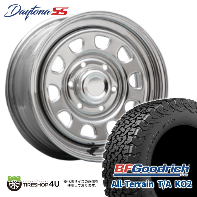 4本セット MLJ DAYTONA SS 16x6.5J 6/139.7 +45 CR BFGoodrich All Terrain T/A KO2 215/65R16 RBL NV350 キャラバン :DAYTONASS 1665 6H139 45 CR KO2 2156516:TIRE SHOP 4U 4号店