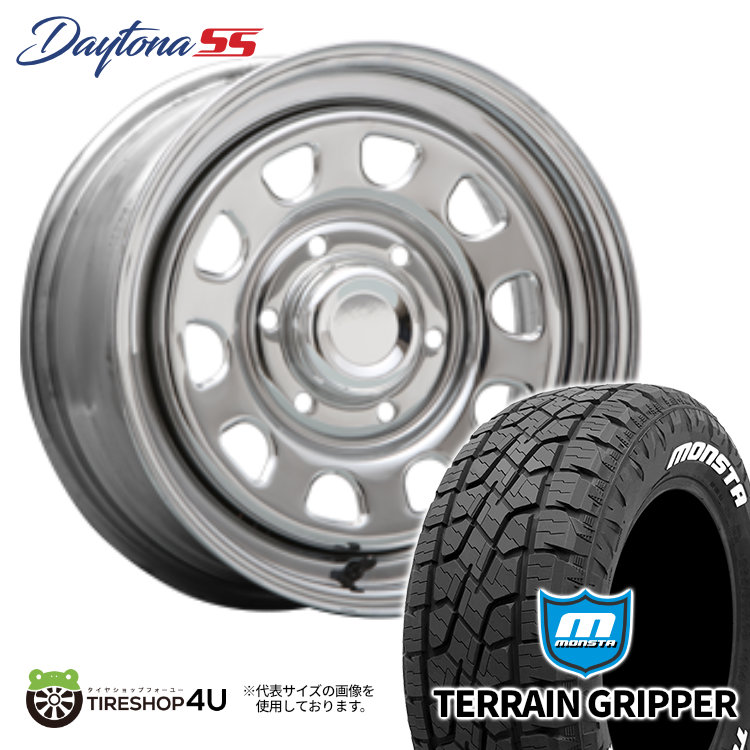 4本セット DAYTONA SS デイトナ 16x6.5J 6/139.7 +45 CR MONSTA モンスタ テレーングリッパー A/T 215/70R16 WL NV350 キャラバン E26 E25 :DAYTONASS 1665 6H139 45 CR TERRAINGRIPPER 2157016 2:TIRE SHOP 4U 4号店