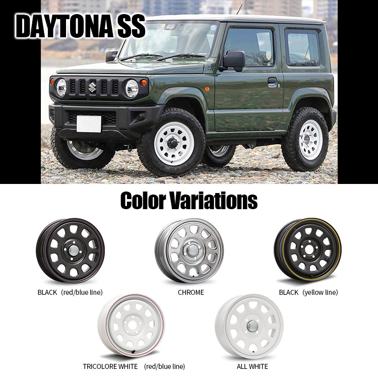 4本セット DAYTONA SS デイトナ 16x6.0J 5/139.7 +0 BK MONSTA MUD 