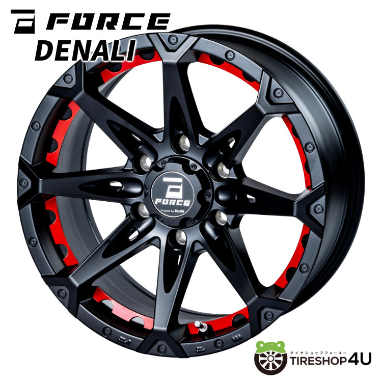 4本セット FORCE DENALI 18x8.0J 6/139.7 +15 MB MONSTA TERRAIN GRIPPER A/T 225/60R18 ホワイトレター ハイエース 200系 カスタム車｜tireshop4u-4｜02