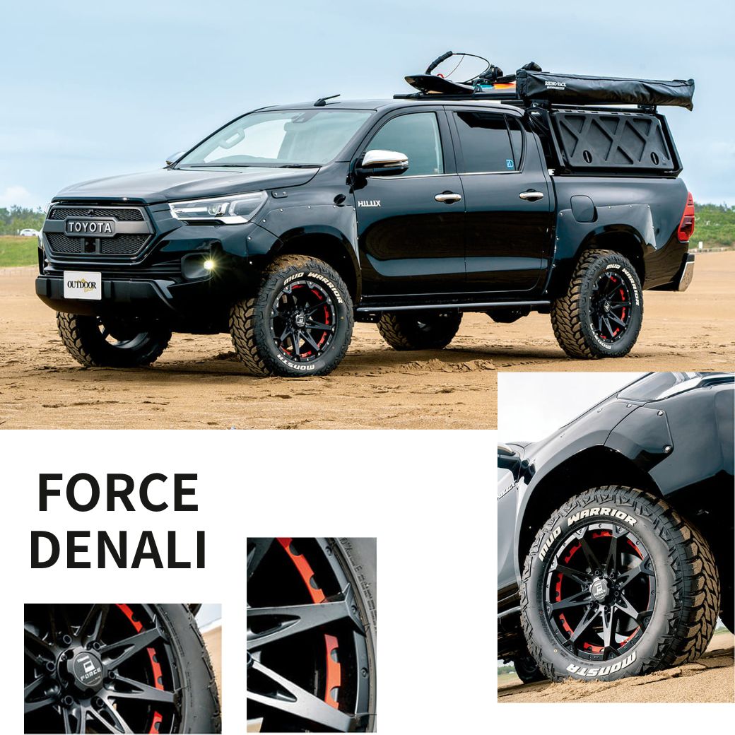 4本セット フォースデナリ DENALI 16x6.5J 6/139.7+38 MBK MUDSTAR マッドスター ラジアル A/T 215/65R16 WL ハイエース レジアスエースの画像