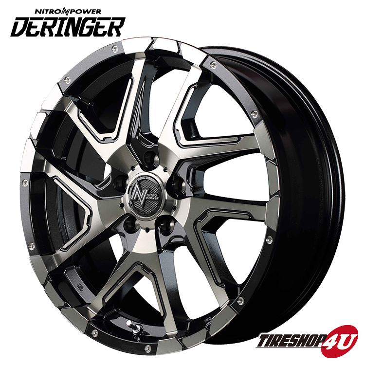 4本セット NITRO POWER DERINGER 17x7.0J 5/114.3 +42 BMP BFGoodrich All-Terrain T/A KO3 225/65R17 ブラックレター エクストレイルT32の画像
