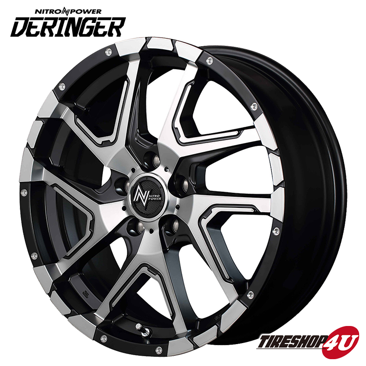 4本セット NITRO POWER DERINGER 17x7.0J 5/114.3 +42 SGBP BFGoodrich All-Terrain T/A KO3 225/65R17 ブラックレター エクストレイルT32の画像