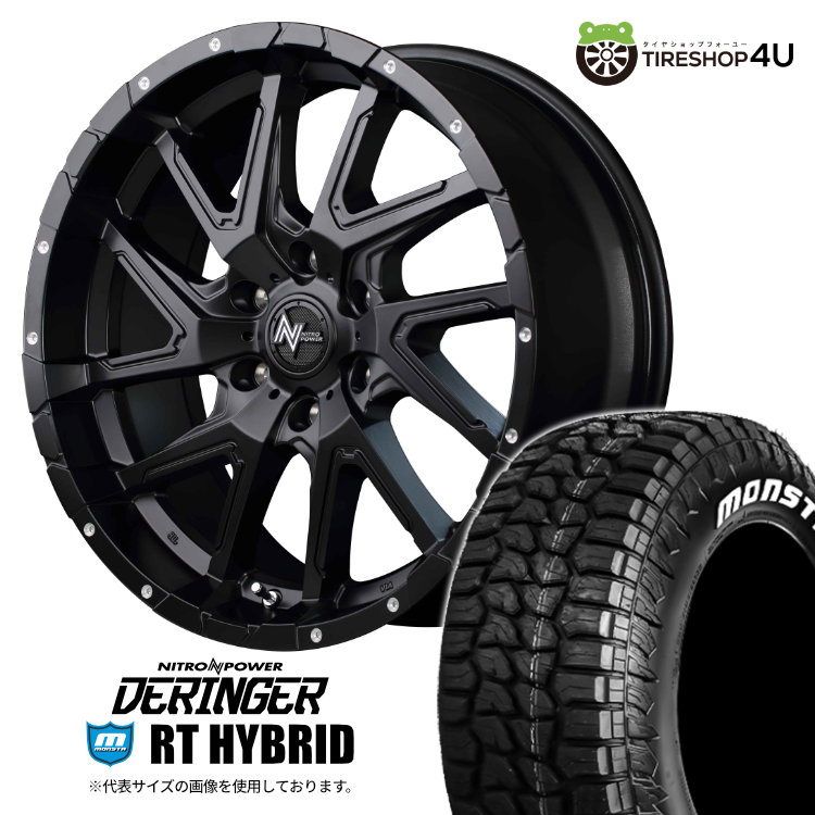 4本仕掛ける ナイトロパワー デリンジャー DERINGER 20x8.5J 6/139.7 +20 SGBK MONSTA モンスタ RT変わり種 R/T 285/50R20 WL FJ 自動車-夏タイヤ、ホイールセット