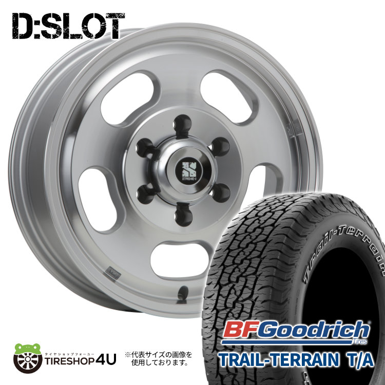 4本セット XTREME J D:SLOT Dスロット 16x6.5J 6/139.7 +25 POL BFG TRAIL トレイルテレーン T/A 225/75R16 WL ランクル80 ナロー :DSLOT 1665 6H139 POL TRAIL TERRAIN 2257516 2:TIRE SHOP 4U 4号店