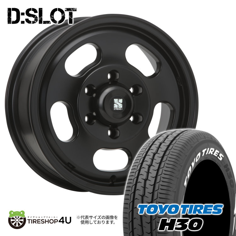 4本セット XTREME J D:SLOT DSLOT 16x6.5J 6/139.7 +38 SBK TOYO H30 215/65R16 109/107R ホワイトレター ハイエースワゴン 200系 バン :DSLOT 067:TIRE SHOP 4U 4号店