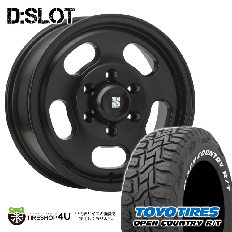 4本セット XTREME J D:SLOT DSLOT 16x6.5J 6/139.7 +38 SBK TOYO OPEN COUNTRY R/T 215/65R16 109/107Q ホワイトレター ハイエース 200系 :DSLOT 004:TIRE SHOP 4U 4号店