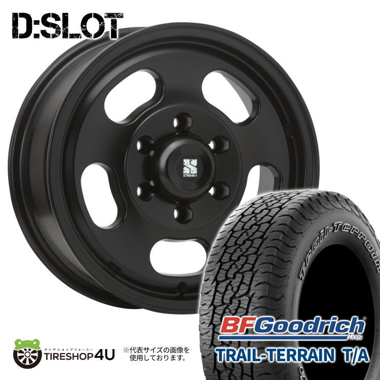 4本セット XTREME J D:SLOT Dスロット 16x6.5J 6/139.7 +25 SBK BFG TRAIL トレイルテレーン T/A 225/75R16 WL ランクル80 ナロー :DSLOT 1665 6H139 SBK TRAIL TERRAIN 2257516 2:TIRE SHOP 4U 4号店