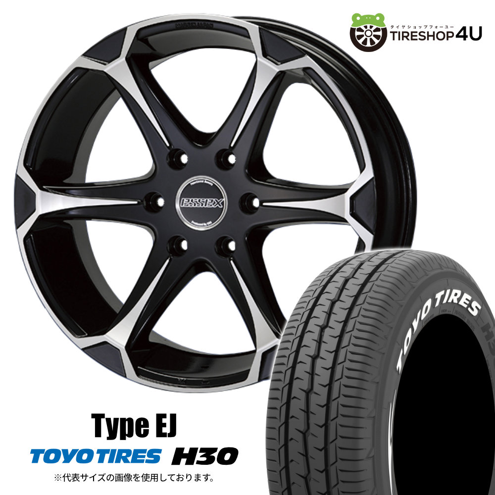 4本セット ESSEX Type EJ エセックス 18x8.0J 6/139.7 +38 BP TOYO トーヨー H30 225/50R18 107/105 ホワイトレター ハイエース 200系