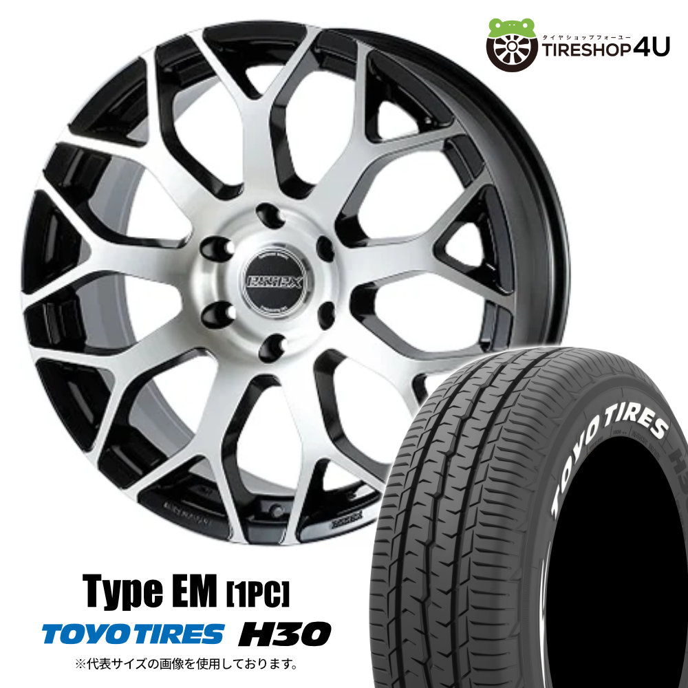 4本セット ESSEX Type EM エセックス 18x8.0J 6/139.7 +38 BP TOYO トーヨー H30 225/50R18 107/105 ホワイトレター ハイエース 200系