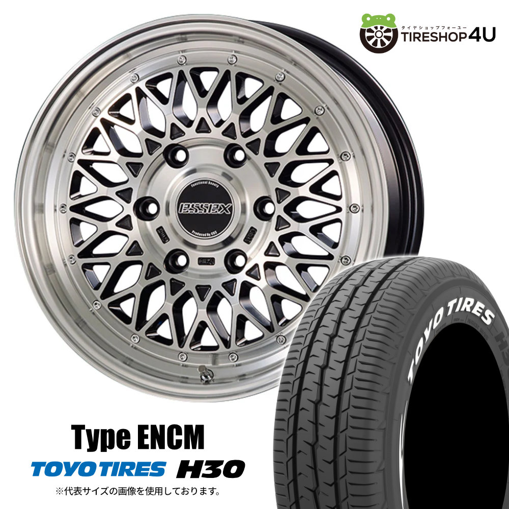 4本セット ESSEX Type ENCM 18x7.5J 6/139.7 +42 BP TOYO トーヨー H30 225/50R18 ホワイトレター ハイエース レジアスエース 200系