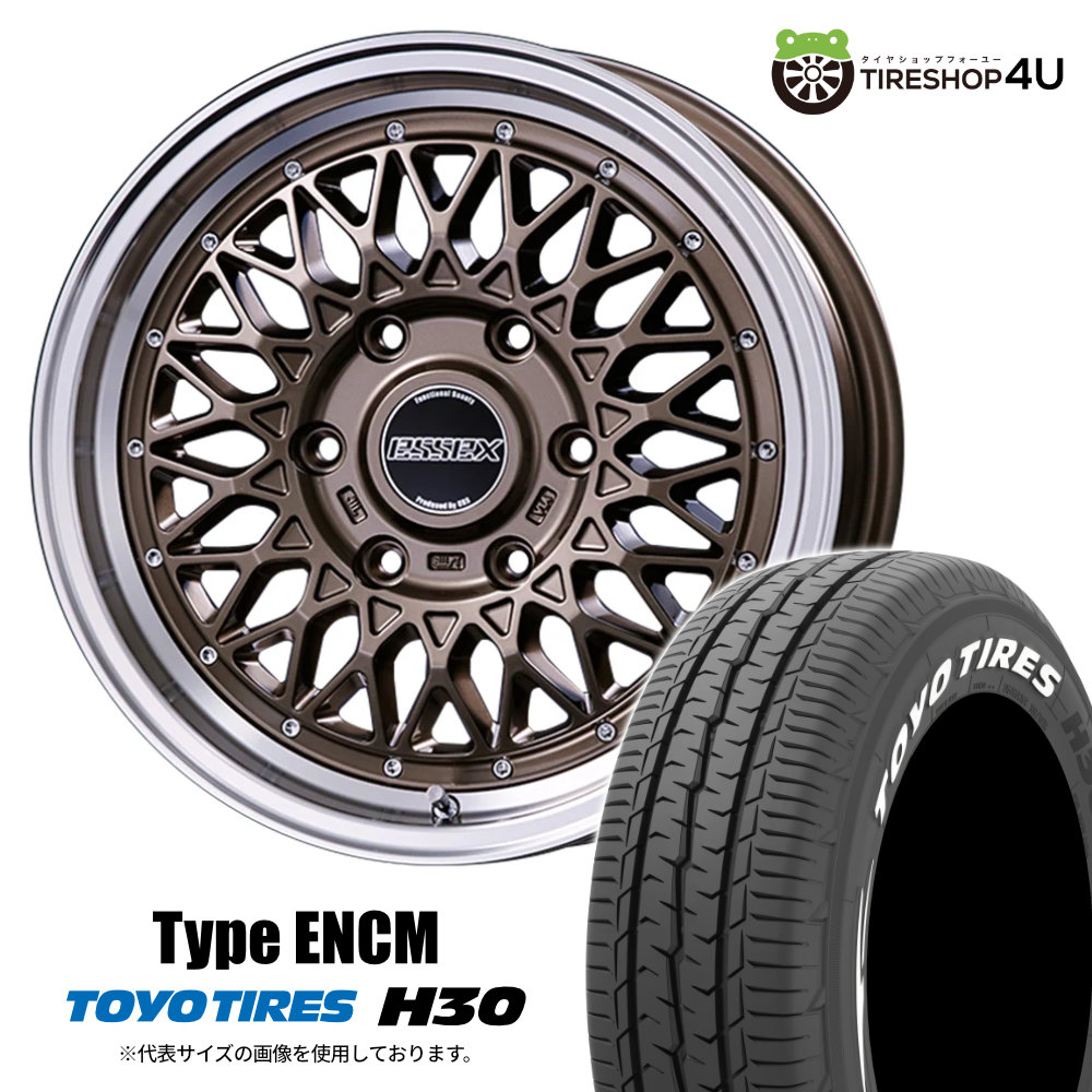 4本セット ESSEX Type ENCM 18x7.5J 6/139.7 +42 BZ TOYO トーヨー H30 225/50R18 ホワイトレター ハイエース レジアスエース 200系