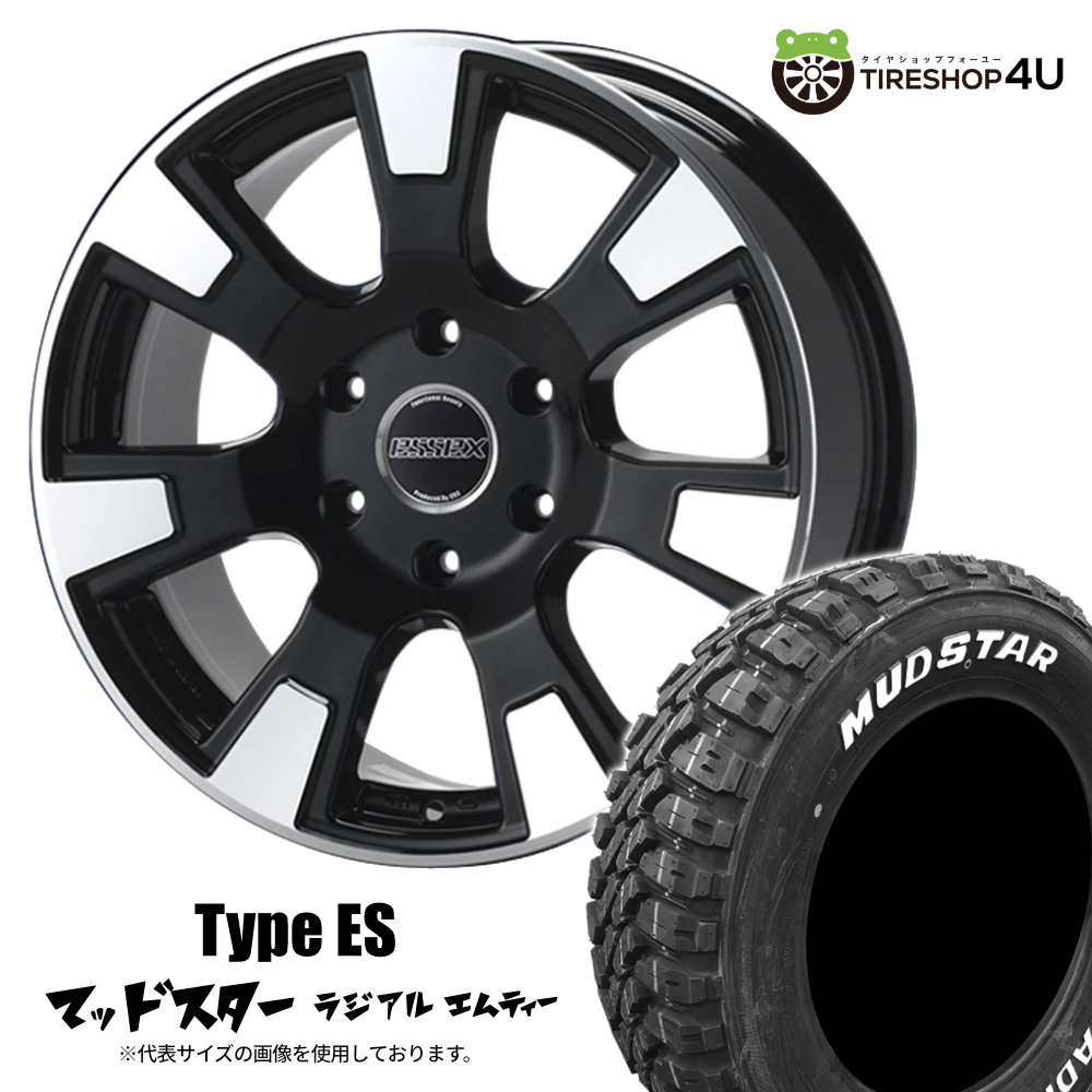 4本セット ESSEX Type ES エセックス 16x7.0J 6/139.7 +43 BP MUDSTAR