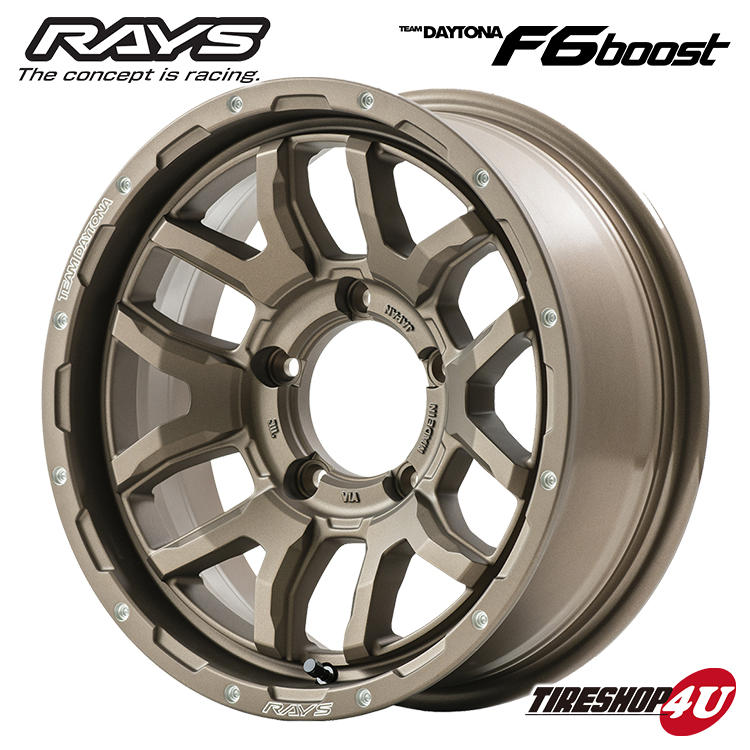 5本セット RAYS TeamDAYTONA F6boost 16x6.0J 5/139.7 -5 Z5 BFGoodrich All-Terrain T/A KO3 225/75R16 ホワイトレター ジムニーシエラ_1