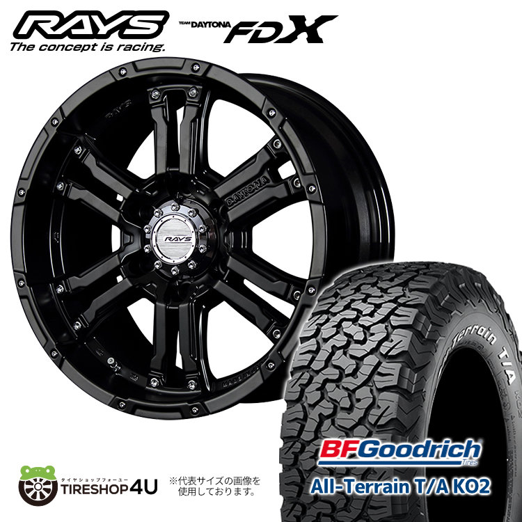 4本セット RAYS レイズ デイトナ FDX 16x6.5J 6/139.7+38 SB BFグッドリッチ オールテレーン KO2 215/70R16 WL ハイエース :FDX 1665 6H139 SB KO2 21570R16 2:TIRE SHOP 4U 4号店