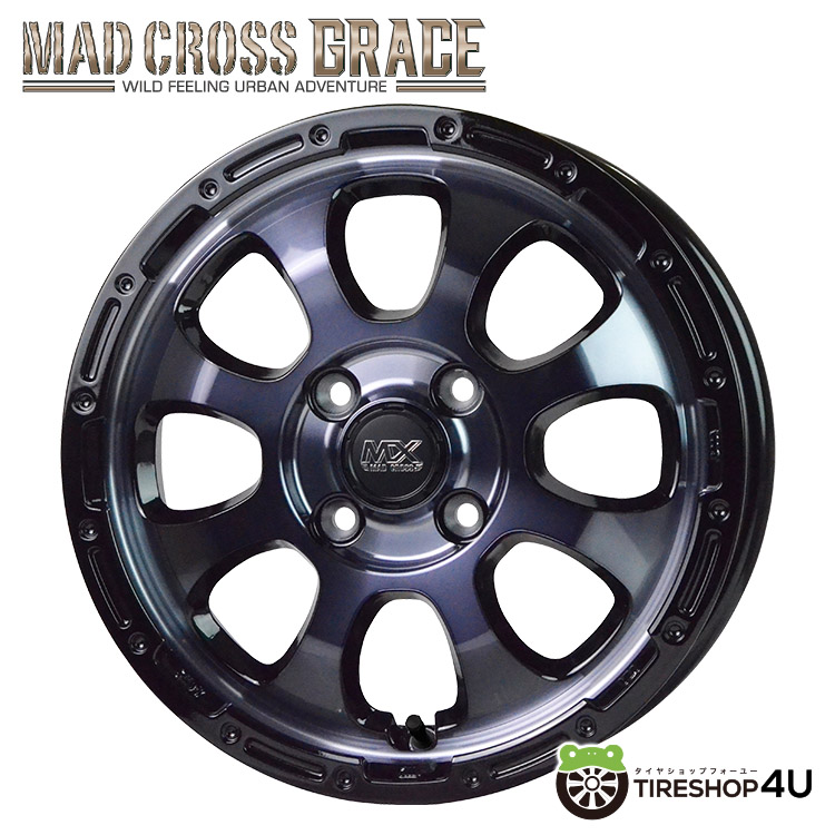 4本セット マッドクロスグレイス GRACE 15x4.5J 4/100 +45 BKC/BK TOYO