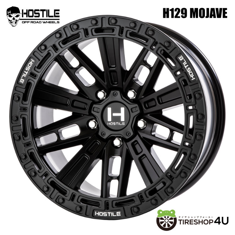 4本セット ホスタイル H129 モハベ 17x9.0J 5/127 +0 ASP NITTO ニットー リッジグラップラー 265/70R17 ジープ ラングラー O/Fサイズの画像