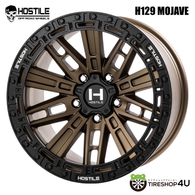 4本セット ホスタイル H129 モハベ 17x9.0J 5/127 +0 MBZ NITTO ニットー リッジグラップラー 265/70R17 ジープ ラングラー O/Fサイズの画像