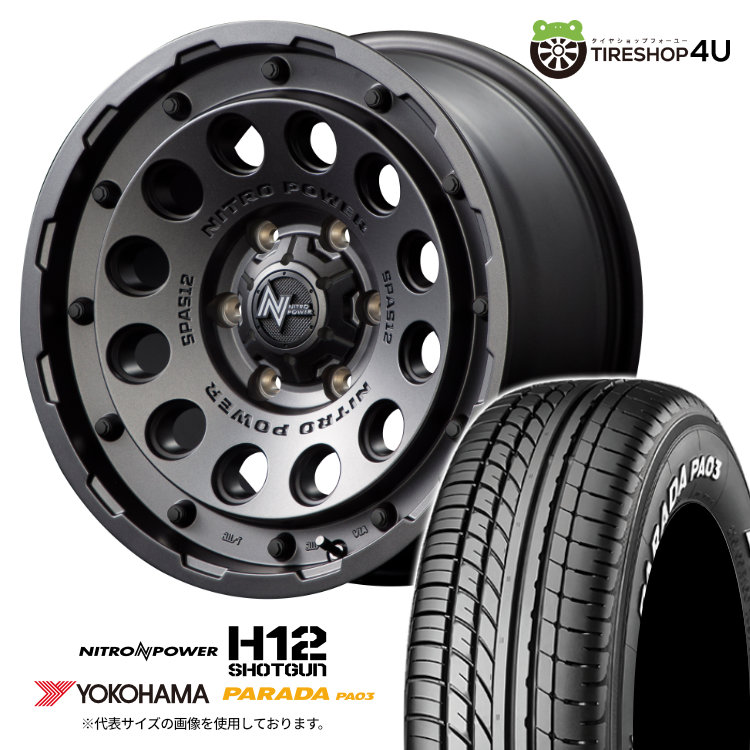 NITROPOWER H12SHOTGUN 15x6.0J 6/139.7 +33 BB YOKOHAMA PARADA PA03