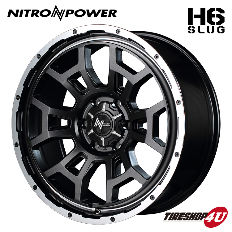 4本セット ナイトロパワー H6スラッグ 20x8.5J 6/139.7 +20 SGG ヨコハマ ジオランダー G018 275/55R20 BL プラド カスタム FJクルーザー
