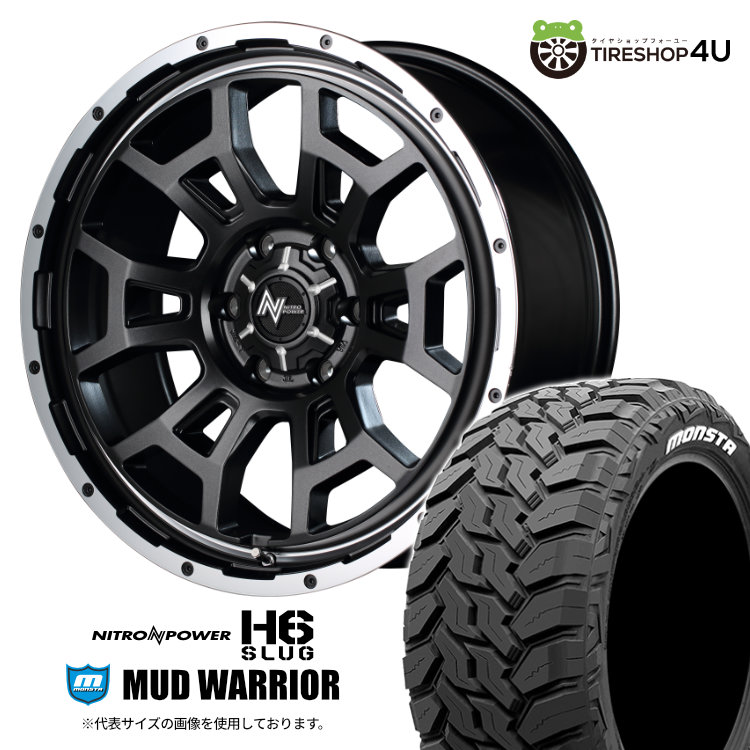 4本仕掛ける ナイトロパワーH6強打 20x8.5J 6/139.7 +20 SGG MONSTA モンスタ マッドウォーリア M/T 275/55R20 WL FJクルーザー 自動車-車、バイク、自転車