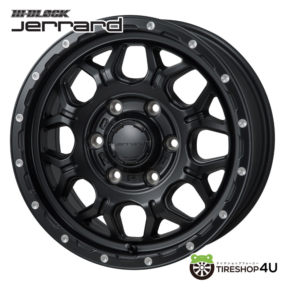 4本セット ハイブロック ジェラード JERRARD 16x6.5J 6/139.7 +38 SBM MUDSTAR マッドスター ラジアル A/T 215/65R16 WL ハイエース 200系の画像
