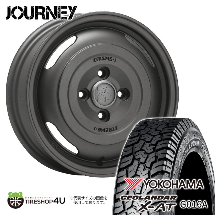 4本セット JOURNEY ジャーニー 14x4.5J 4/100 +43 GB ジオランダー X AT G016A 155/65R14 BL 軽自動車 N BOX ラパン :JOURNEY 1445 4H100 43 GB G016A 1556514 2:TIRE SHOP 4U 4号店