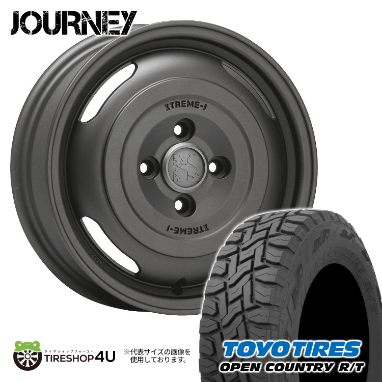 4本セット JOURNEY ジャーニー 14x4.5J 4/100 +43 GB TOYO トーヨー オープンカントリー R/T 155/65R14 BL 軽自動車 軽トラ 軽バン N WGN :JOURNEY 1445 4H100 43 GB OPEN RT 1556514 2:TIRE SHOP 4U 4号店