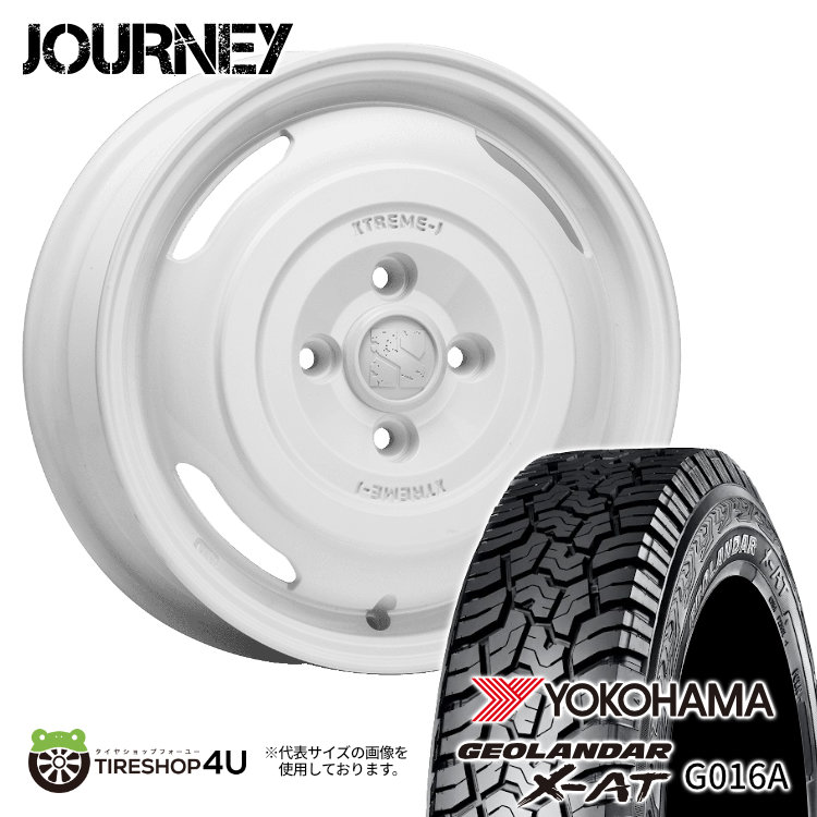 4本セット JOURNEY ジャーニー 14x4.5J 4/100 +43 WH ジオランダー X AT G016A 155/65R14 BL 軽自動車 タント ミラ :JOURNEY 1445 4H100 43 WH G016A 1556514 2:TIRE SHOP 4U 4号店