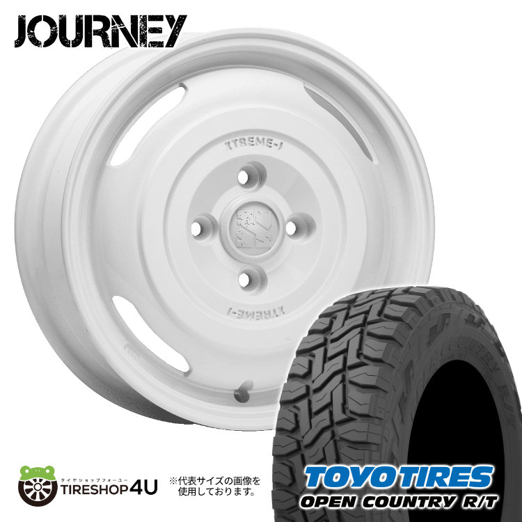 4本セット XTREME J JOURNEY 14x4.5J 4/100 +43 WH TOYO OPEN COUNTRY R/T 155/65R14 ブラックレター 軽自動車 ワゴンR ウェイク アルト :JOURNEY 1445 4H100 43 WH OPEN RT 1556514:TIRE SHOP 4U 4号店