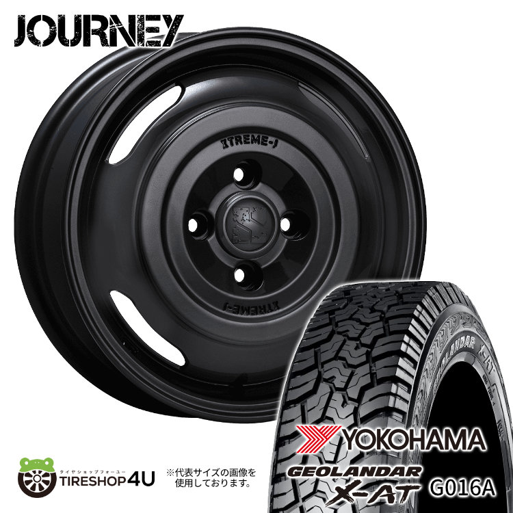 4本セット XTREME J JOURNEY 14x4.5J 4/100 +43 SBK YOKOHAMA GEOLANDAR X AT G016A 155/65R14 ブラックレター 軽自動車 スペーシア :JOURNEY 1445 4H100 43 SBK G016A 1556514:TIRE SHOP 4U 4号店