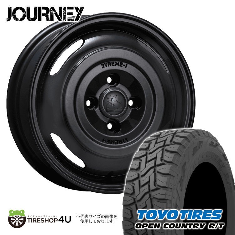 4本セット JOURNEY ジャーニー 14x4.5J 4/100 +43 SBK TOYO トーヨー オープンカントリー R/T 155/65R14 BL 軽自動車 ムーヴ タント ミラ :JOURNEY 1445 4H100 43 SBK OPEN RT 1556514 2:TIRE SHOP 4U 4号店