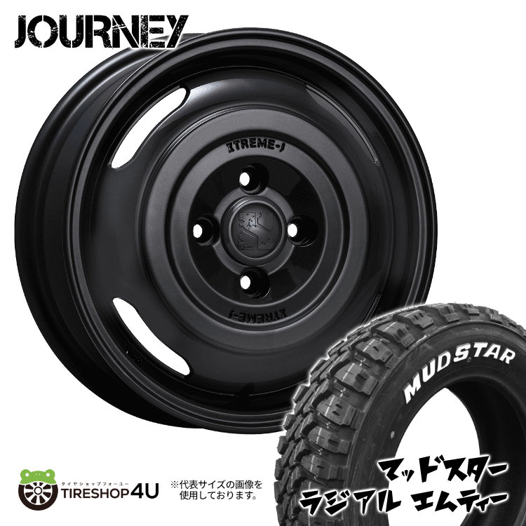 4本セット JOURNEY ジャーニー 14x4.5J 4/100 +43 SBK MUDSTAR マッドスター ラジアル M/T 165/65R14 WL デリカミニ ハスラー 軽自動車 :JOURNEY 1445 4H100 43 SBK RADIAL MT 1656514 2:TIRE SHOP 4U 4号店