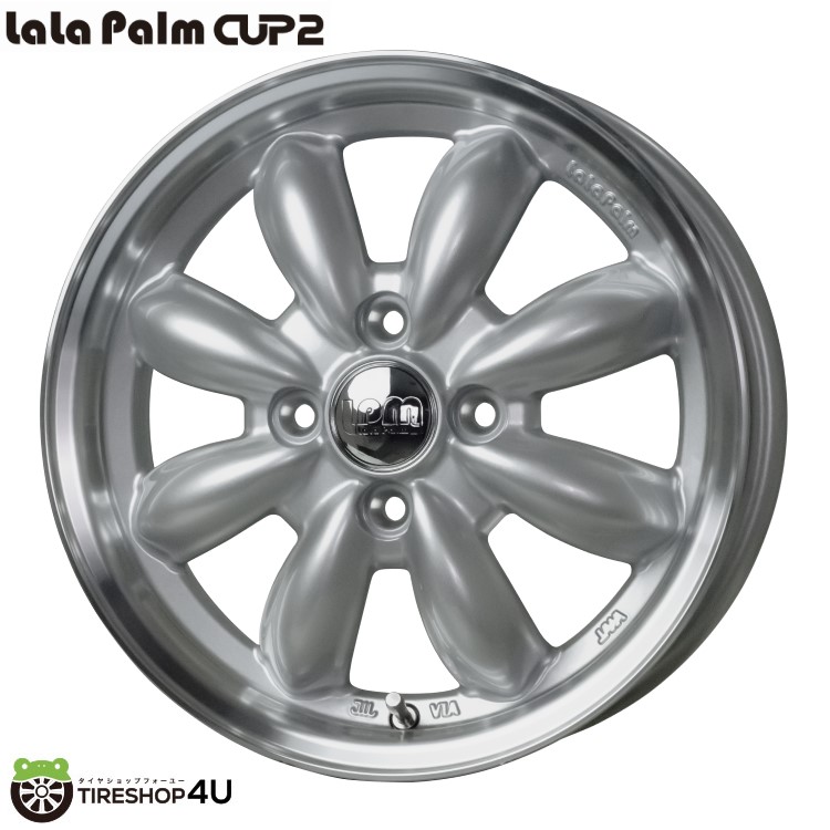 4本セット LaLaPalm CUP2 ララパーム カップ 14x4.5J 4/100 +45 SVP BRIDGESTONE NEWNO ニューノ 155/65R14 低燃費 軽自動車 N-BOX アルトの画像