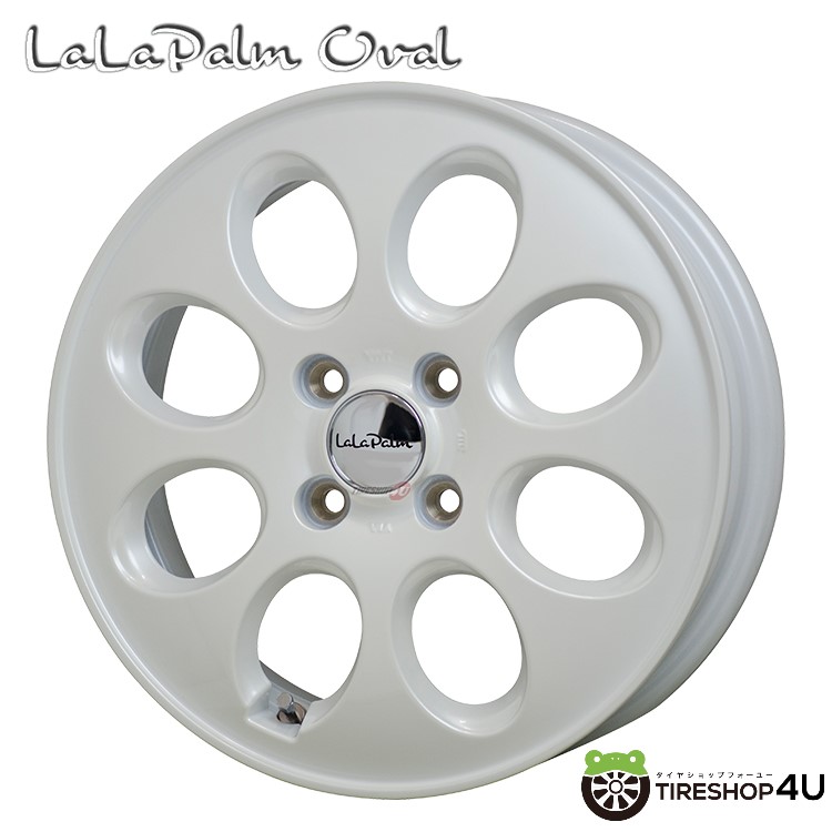 4本セット LaLaPalm oval ララパーム オーバル 14x4.5J 4/100 +45 PW BRIDGESTONE NEWNO 155/65R14 軽自動車 軽トラ 軽バン ワゴンR ムーヴの画像