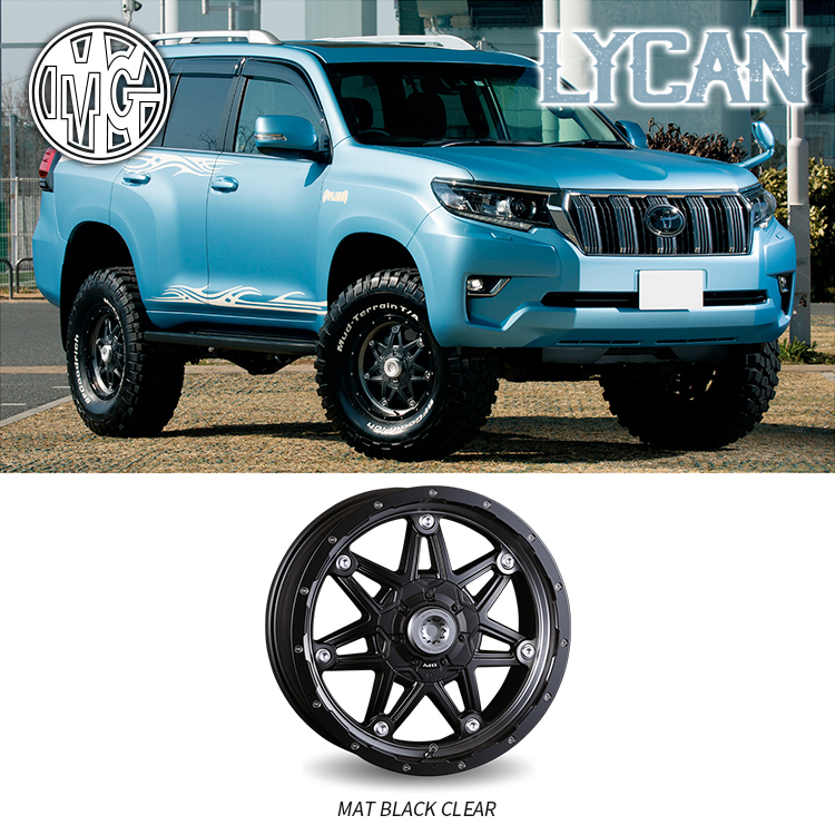 4本セット クリムソン MGライカン LYCAN 16x8.0J 6/139.7 +0 MBC BF