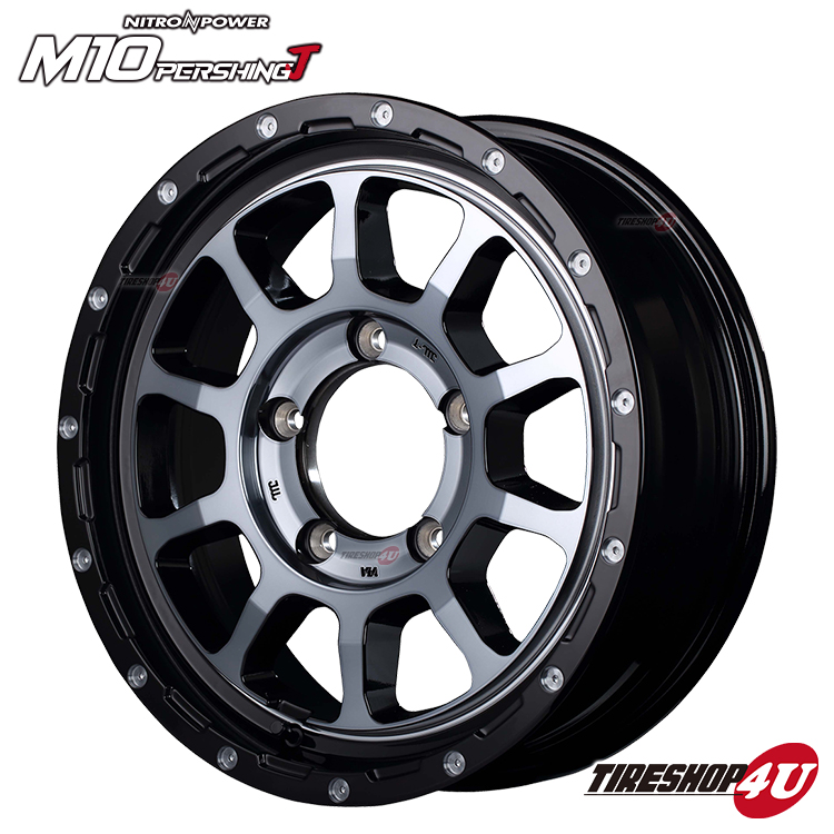 4本セット ナイトロパワー M10パーシング 16x6.0J 5/139.7 -5 DCMC BF