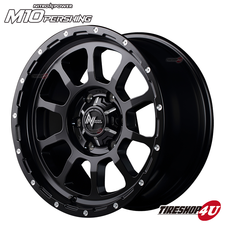 4本セット ナイトロパワー M10パーシング 15x6.0J 6/139.7+33 SGBK BFグッドリッチ オールテレーンT/A KO3 195/80R15 WL ハイエース 200系の画像