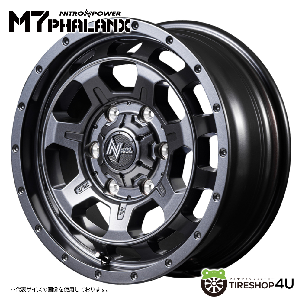 4本セット ナイトロパワー M7ファランクス 16x6.5J 6/139.7+38 BB MUDSTAR マッドスター ラジアルA/T 215/65R16 WL ハイエース 200系の画像