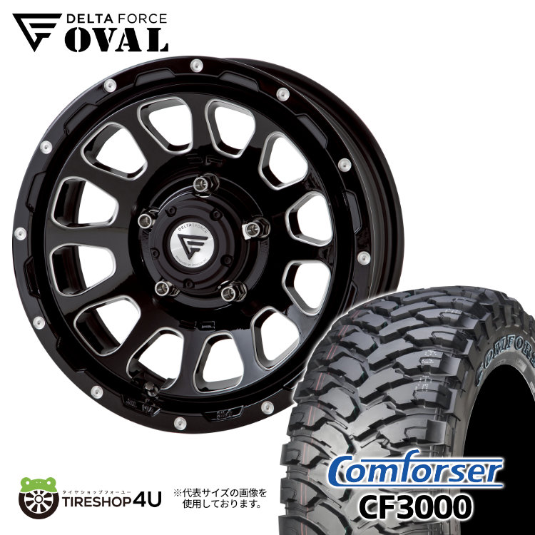 4本セット デルタフォース オーバル DELTA FORCE OVAL 16x6.0J 5/139.7 5 BSM コンフォーサー CF3000 M/T 215/85R16 ジムニーシエラ :OVAL 276 2:TIRE SHOP 4U 4号店