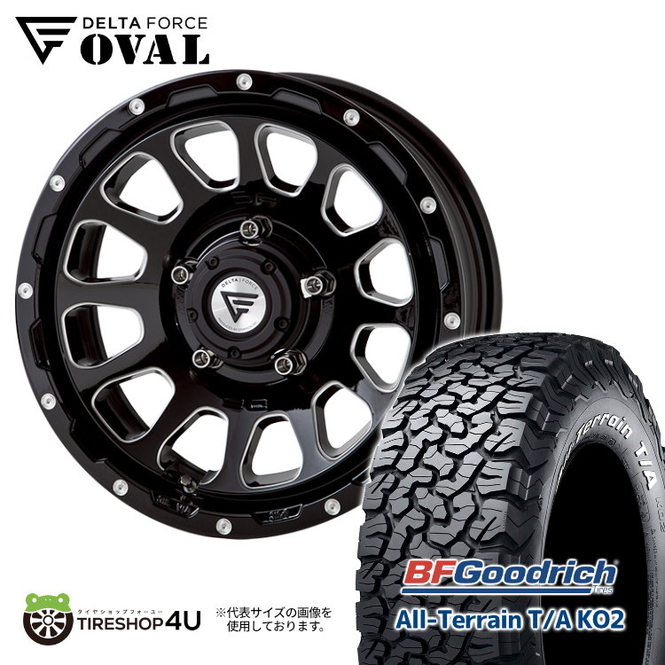 4本セット デルタフォース オーバル OVAL 16x6.0J 5/139.7 5 BSM BFグッドリッチ オールテレーン KO2 215/70R16 WL ジムニーシエラ JB74 :OVAL 281 2:TIRE SHOP 4U 4号店