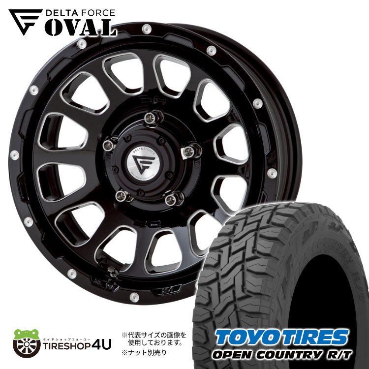 4本セット DELTA FORCE OVAL 16x6.0J 5/139.7 5 BSM TOYO OPEN COUNTRY R/T 215/70R16 ブラックレター ジムニーシエラ JB74 JB43 :OVAL 284:TIRE SHOP 4U 4号店