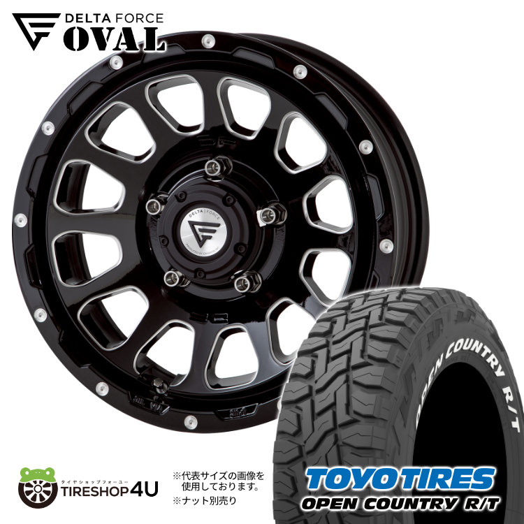 4本セット DELTA FORCE OVAL 16x6.0J 5/139.7 5 BSM TOYO OPEN COUNTRY R/T 235/70R16 ホワイトレター ジムニーシエラ JB74 :OVAL 260:TIRE SHOP 4U 4号店