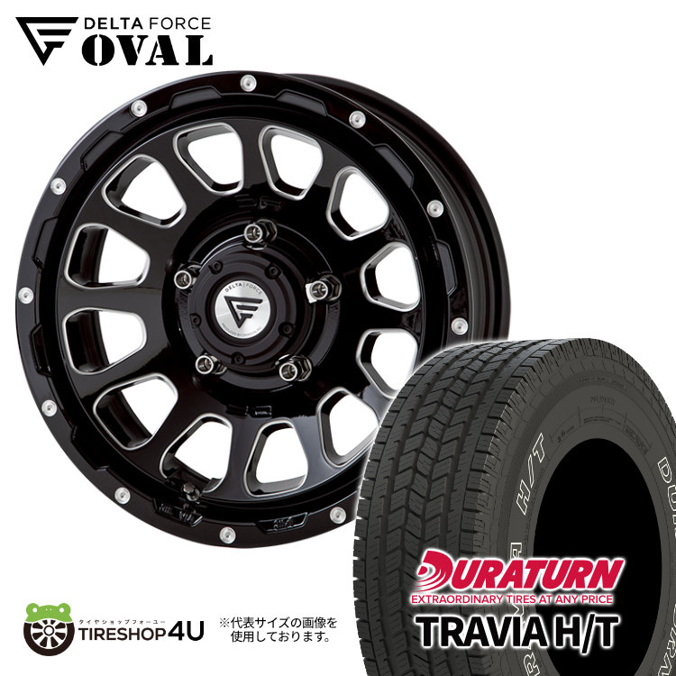 4本セット DELTA FORCE OVAL 16x5.5J 5/139.7 +20 BSM DURATURN TRAVIA H/T 215/70R16 ホワイトレター ジムニー JB64 JB23 :OVAL 298:TIRE SHOP 4U 4号店