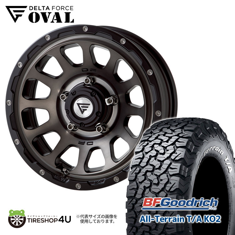 4本セット DELTA FORCE OVAL 16x6.0J 5/139.7 -5 MSP BFGoodrich All-Terrain T/A  KO2 235/70R16 ホワイトレター ジムニーシエラ JB74 : oval-248 : TIRE SHOP 4U-4号店 - 通販 -  Yahoo!ショッピング